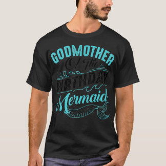 Funny Godmor Sjöjungfru Birthday Gift Women Coola T Shirt