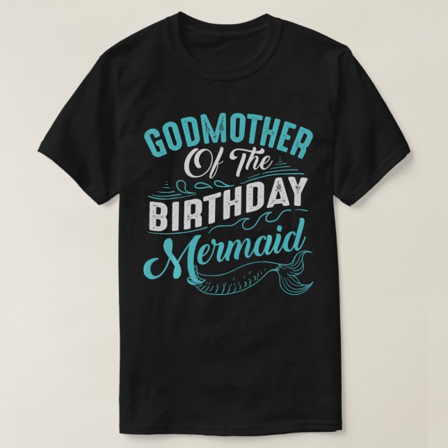 Funny Godmor Sjöjungfru Birthday Gift Women Coola  T Shirt (Design framsida)