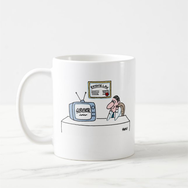 Funny Gods Law Probate Lawyer Tecknad Funny Kaffemugg (Vänster)