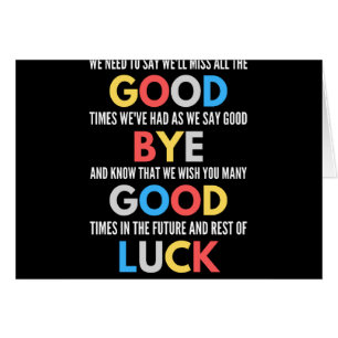 Funny Going Away Farewell Hälsningskort