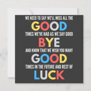 Funny Going Away Farewell Inbjudningar