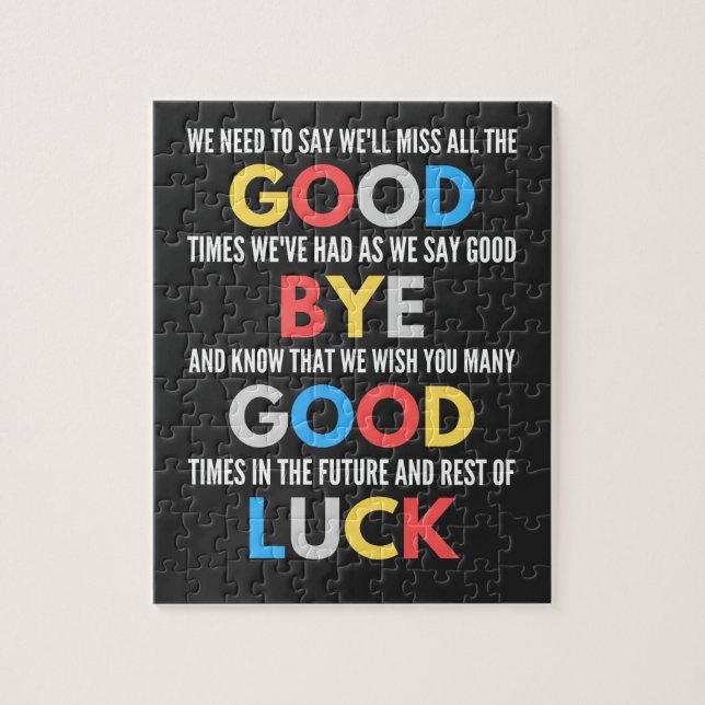 Funny Going Away Farewell Pussel (Vertikal)