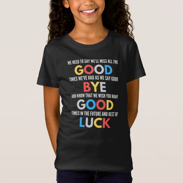 Funny Going Away Farewell T Shirt (Framsida)