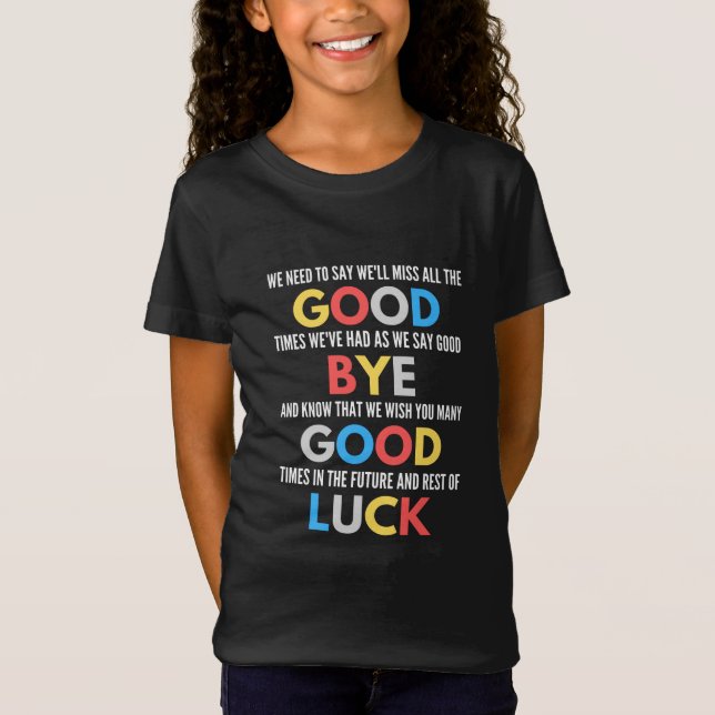 Funny Going Away Farewell T Shirt (Framsida)