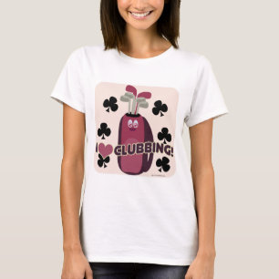 Funny Going Clubbing Golf Tecknad Sports Motto T-shirt