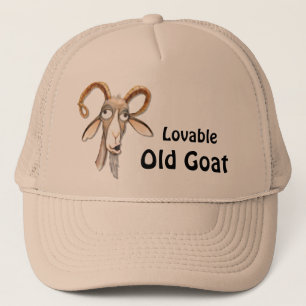 Funny Gold Goat Keps