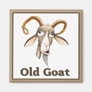 Funny Gold Goat Magnet