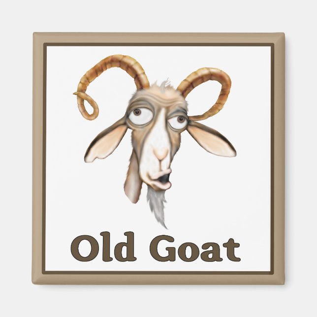 Funny Gold Goat Magnet (Framsidan)