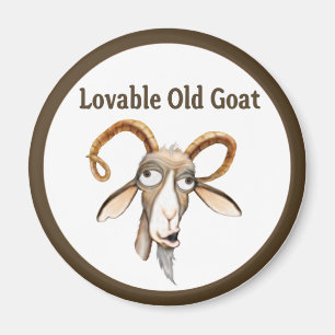 Funny Gold Goat Magnet