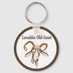 Funny Gold Goat Nyckelring