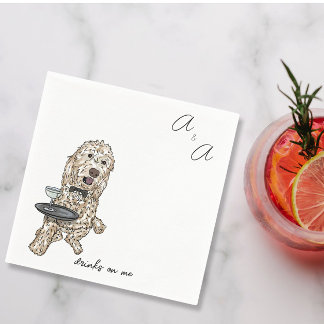 Funny Golden Doodle Cocktail Pappersservett