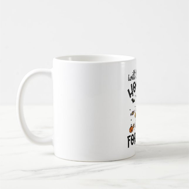 Funny Golden Hund Halloween Ghost Spooky Kaffemugg (Vänster)