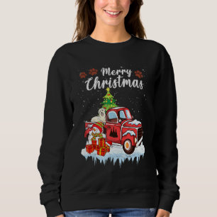 Funny Golden Hund Red Lastbil jul Snö Julafton Tre T Shirt