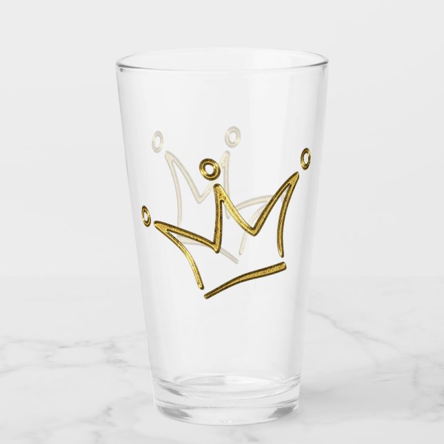 Funny Golden Krona - lyxroyal 1 Glaskopp (Framsida)