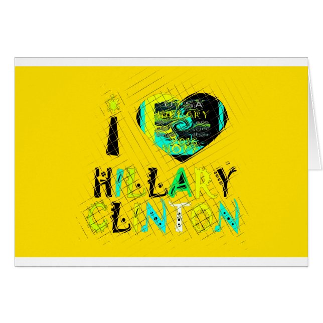 Funny Golden lovey Fantastisk Hope Hillary for USA Hälsningskort (Framsidan Horizontal)