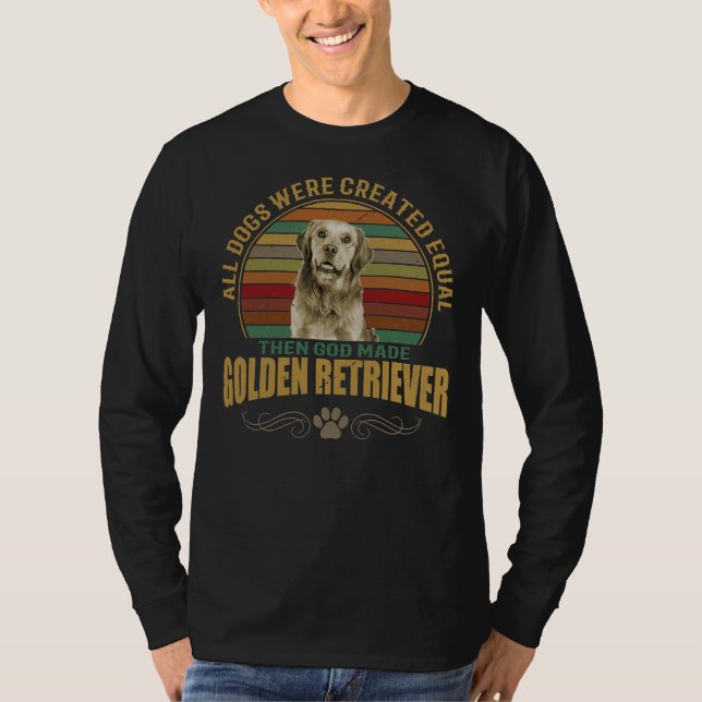 Funny Golden Retriever Älskare T Shirt (Framsida)