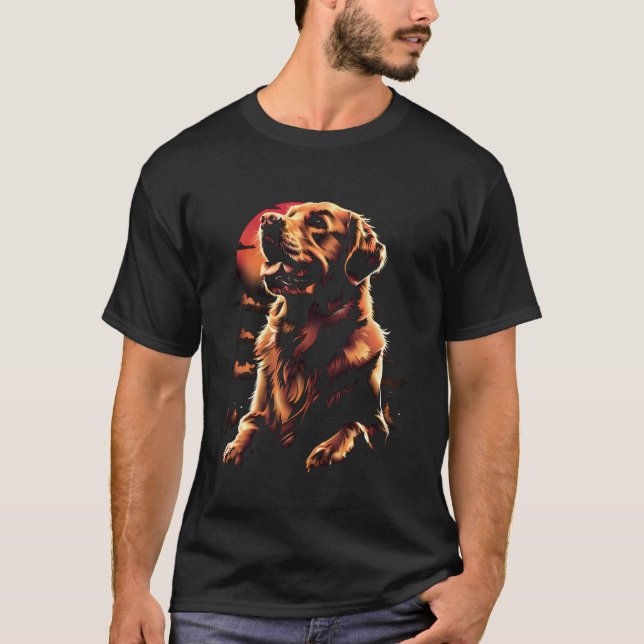 Funny Golden Retriever Animal Lover Hundar Graphic T Shirt (Framsida)