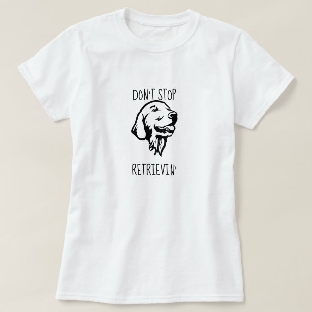 Funny Golden Retriever Basic T-Shirt (Design framsida)