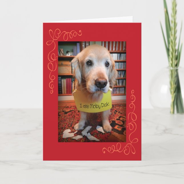 Funny Golden Retriever Guilty Pleasures Birthday Kort (Framsida)