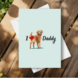 Funny Golden Retriever Hund Bum Butt Fars dag Kort