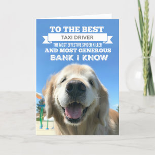 Funny Golden Retriever Hund Fars dag Kort