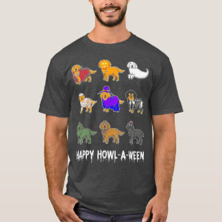Funny Golden Retriever Hund Halloween Lycklig (2) T Shirt