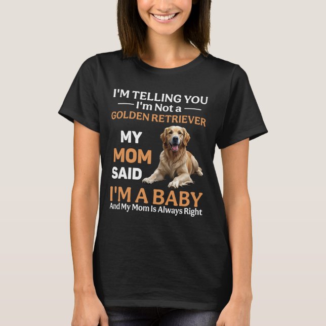 Funny Golden Retriever Hund T Shirt (Framsida)