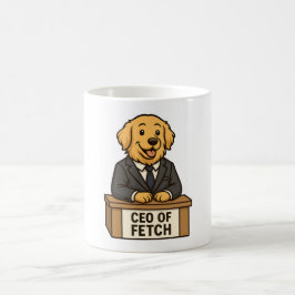 Funny Golden Retriever i Kostym Hund design Kaffemugg