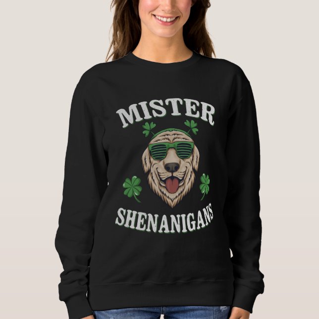 Funny Golden Retriever Saint Patricks Day Mister S T Shirt (Framsida)
