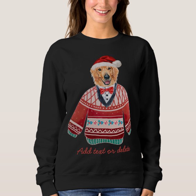 Funny Golden Retriever Ugly jul Mamma T Shirt (Framsida)