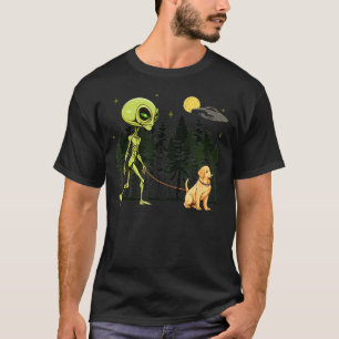 Funny Golden Retriever Walking Pet Pappa T Shirt
