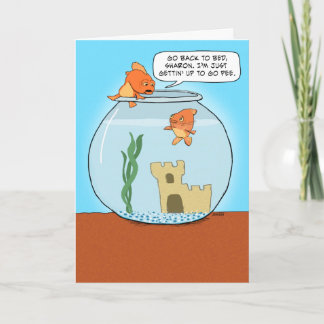 Funny Goldfish Pee Birthday Card Kort