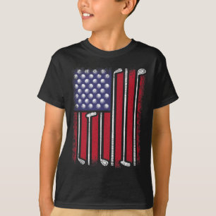 Funny Golf American Flagga Golf Player Vintage Gol T Shirt