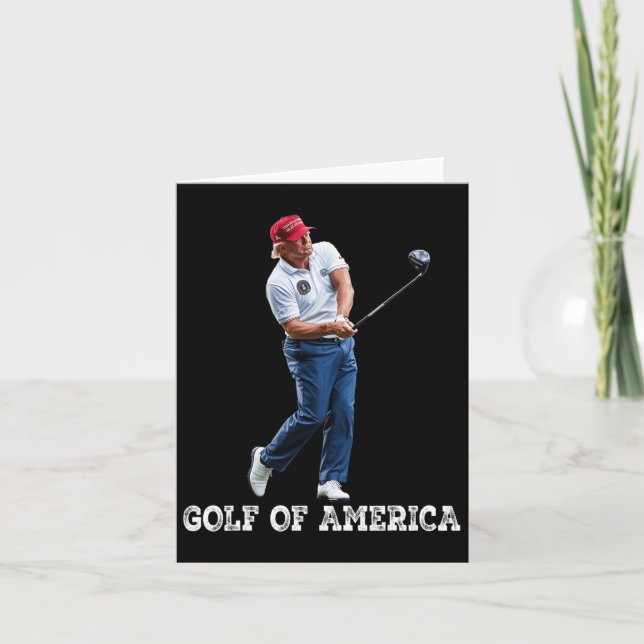 Funny Golf Amerika Donald Trump 1 Kort (Framsida)