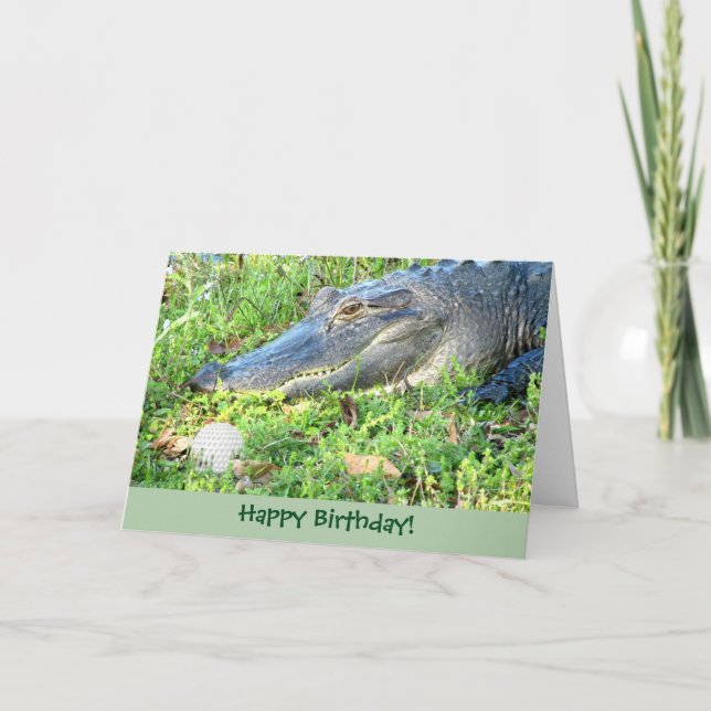 Funny Golf Anpassningsbar Birthday Greeting Card Kort (Framsida)