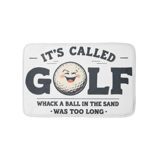 Funny Golf Bath Mat for Golfer Badrumsmatta (Framsidan)