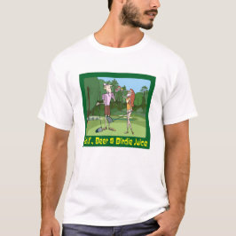 Funny Golf, Beer & Birdie Juice T Shirt