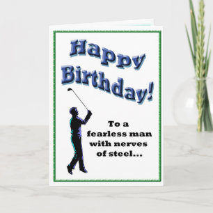 Funny Golf Birthday Card Kort