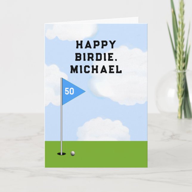 Funny Golf Birthday Card Kort (Framsida)