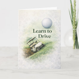 Funny Golf Birthday Card | Learn to Drive Humor Kort