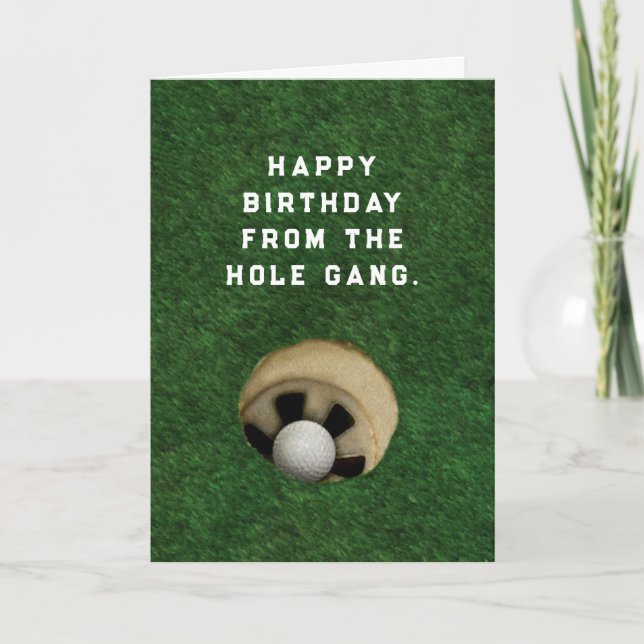 Funny Golf Birthday Kort (Framsida)