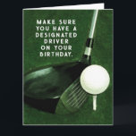 Funny Golf Birthday Kort<br><div class="desc">Lustigt vuxen pengarar-presentkort för golffödelsedag Så här anpassar du redigeringstexten för att lägga till namn.</div>