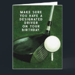 Funny Golf Birthday Kort<br><div class="desc">Lustigt vuxen pengarar-presentkort för golffödelsedag Så här anpassar du redigeringstexten för att lägga till namn.</div>