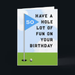 Funny Golf Birthday Kort<br><div class="desc">Kreativets golffödelsedagskort för golfer. Om du vill anpassa redigeringstext för att lägga till namn och ålder eller på annat sätt anpassa.</div>