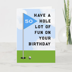 Funny Golf Birthday Kort
