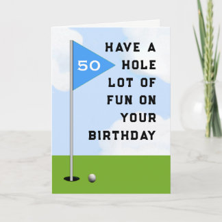 Funny Golf Birthday Kort