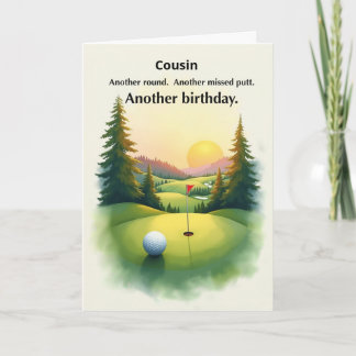 Funny Golf Birthday Missed Putt Custom Relation Kort