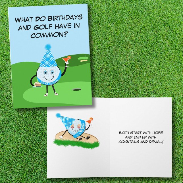 Funny Golf Boll Birthday Joke Kort (Skapare uppladdad)