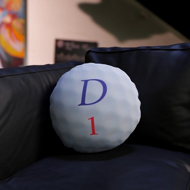 Funny Golf Boll Dimpled Round Pillow Rund Kudde (Skapare uppladdad)