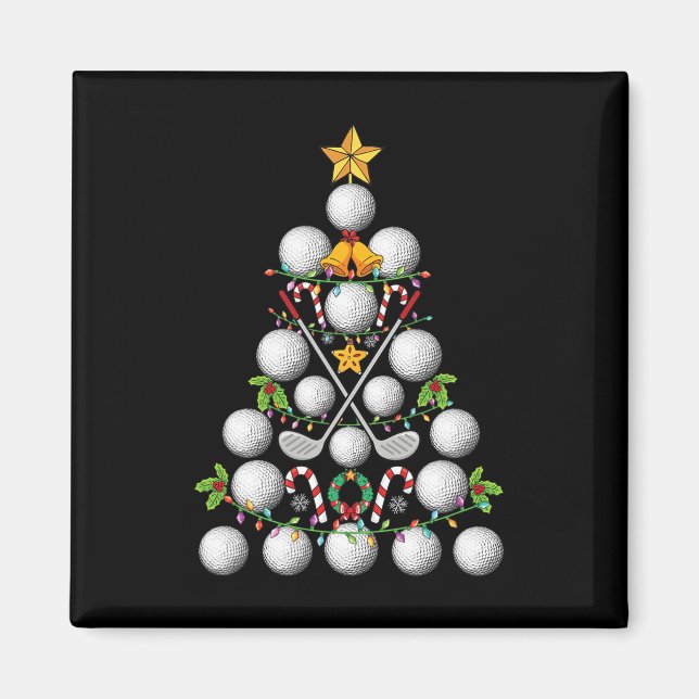Funny Golf Boll Julgran jul Golf Kärlek Magnet (Framsidan)